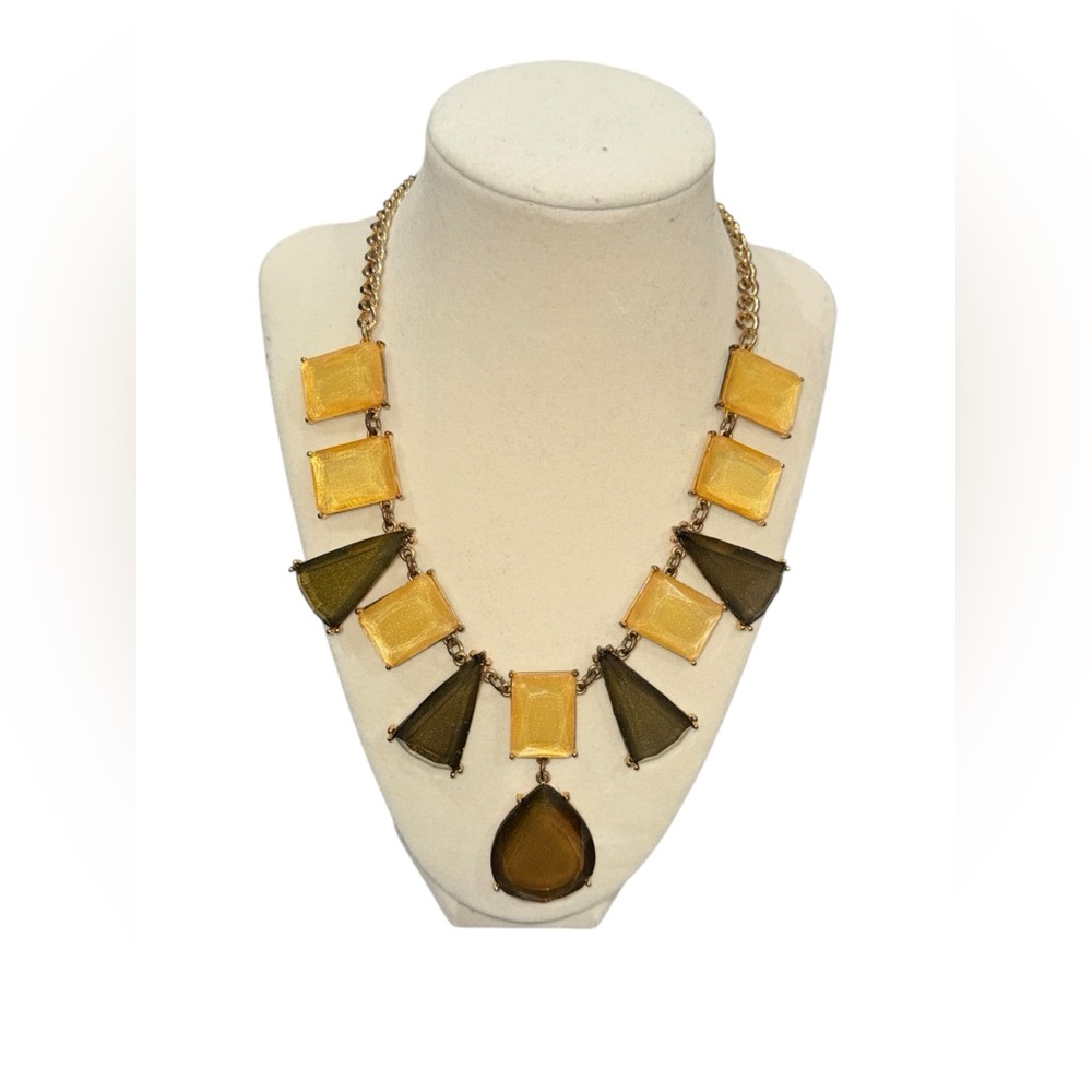 Vintage Grey and Gold Statement Necklaceโ